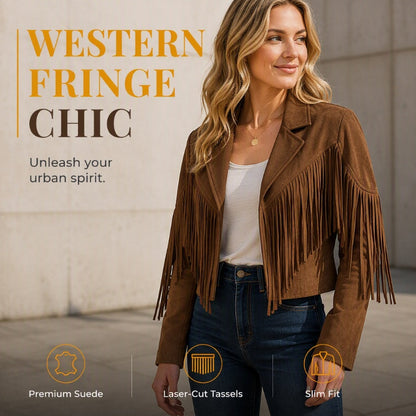 🤎 WESTERN STYLE, MADE MODERN | Suede-Look Fringe Jacket -50%