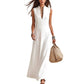 🤍 EFFORTLESS SUMMER ELEGANCE | Deep V-Neck Maxi Dress -50%