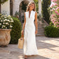🤍 EFFORTLESS SUMMER ELEGANCE | Deep V-Neck Maxi Dress -50%