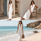 🤍 EFFORTLESS SUMMER ELEGANCE | Deep V-Neck Maxi Dress -50%