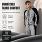 ☁️ All-Day Comfort | Men's Colour-Block Zip-Up Hoodie & Jogger Set