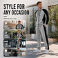 ☁️ All-Day Comfort | Men's Colour-Block Zip-Up Hoodie & Jogger Set