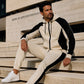 ☁️ All-Day Comfort | Men's Colour-Block Zip-Up Hoodie & Jogger Set