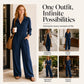 ✨ Effortless Everyday Style | Women's Wide-Leg Cargo Jumpsuit with Pockets