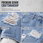 ✨ Effortless Everyday Style | Women's Distressed High-Rise Wide-Leg Jeans