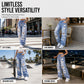✨ Effortless Everyday Style | Women's Distressed High-Rise Wide-Leg Jeans