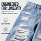✨ Effortless Everyday Style | Women's Distressed High-Rise Wide-Leg Jeans