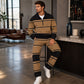 ☁️ All-Day Comfort | Men's Printed Half-Zip Sweatshirt & Trousers Set