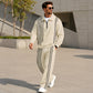 ☁️ All-Day Comfort | Men's Printed Half-Zip Sweatshirt & Trousers Set