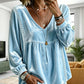 ✨ Elevated Comfort | Women's Elegant V-Neck Velvet Top