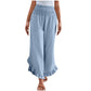 ✨ Easy Everyday Comfort | Women's High-Waisted Cotton-Linen Trousers