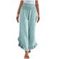 ✨ Easy Everyday Comfort | Women's High-Waisted Cotton-Linen Trousers