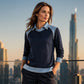 ✨ Easy Everyday Style | Women's Denim Patchwork Long-Sleeve Sweatshirt