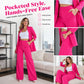 ✨ Effortless Elegance | Women's Blazer & Straight-Leg Trousers Set