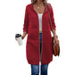 ⌛Limited-Time Offer🛍️Women Mid-Length Hooded Sweatshirt Jacket Casual Zip Up Cardigan Coat with Pockets