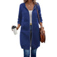 ⌛Limited-Time Offer🛍️Women Mid-Length Hooded Sweatshirt Jacket Casual Zip Up Cardigan Coat with Pockets