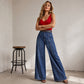 ✨ Effortless Everyday Style | Women's High-Waisted Wide-Leg Jeans with Pockets