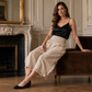 ✨ Effortless Everyday Style | Women's Smocked High-Waist Wide-Leg Trousers