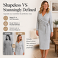 ✨ Elevated Comfort | Women's V-Neck Ribbed Knit Tie-Wrap Dress