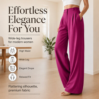 ✨ Effortless Everyday Style | Women's High-Waisted Wide-Leg Tailored Trousers