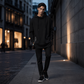 ☁️ All-Day Comfort | Men's Relaxed-Fit High-Neck Hooded Sweatshirt